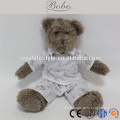 brown teddy bear plush baby toy with T-shirt